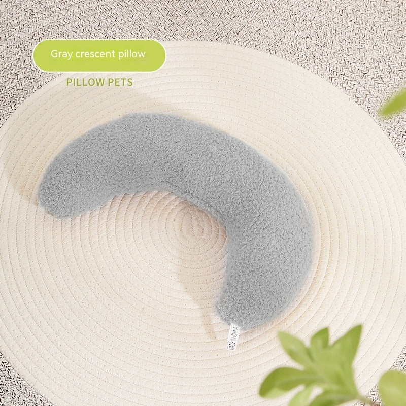 Cozy Crescent Moon Pillow for Cats & Dogs – Soft Plush Bed Cushion for Comfortable Sleep