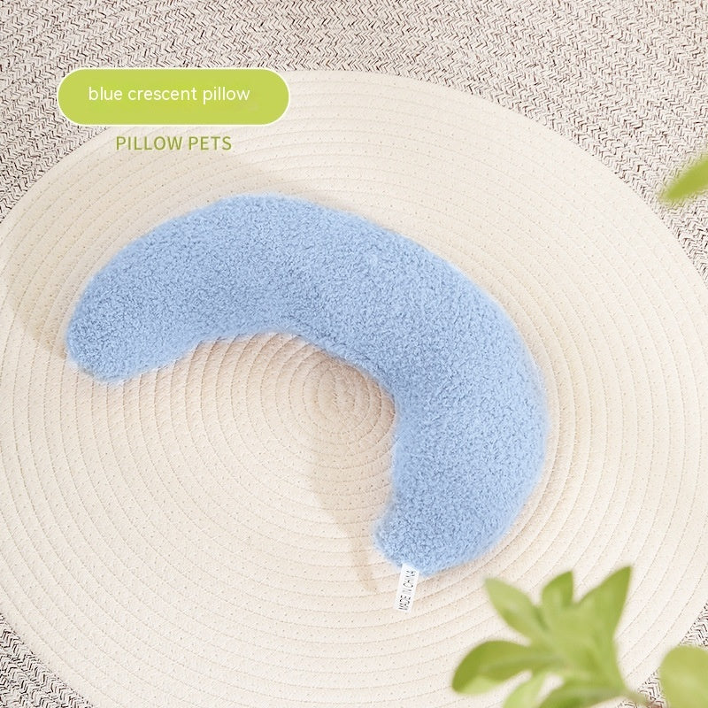 Cozy Crescent Moon Pillow for Cats & Dogs – Soft Plush Bed Cushion for Comfortable Sleep