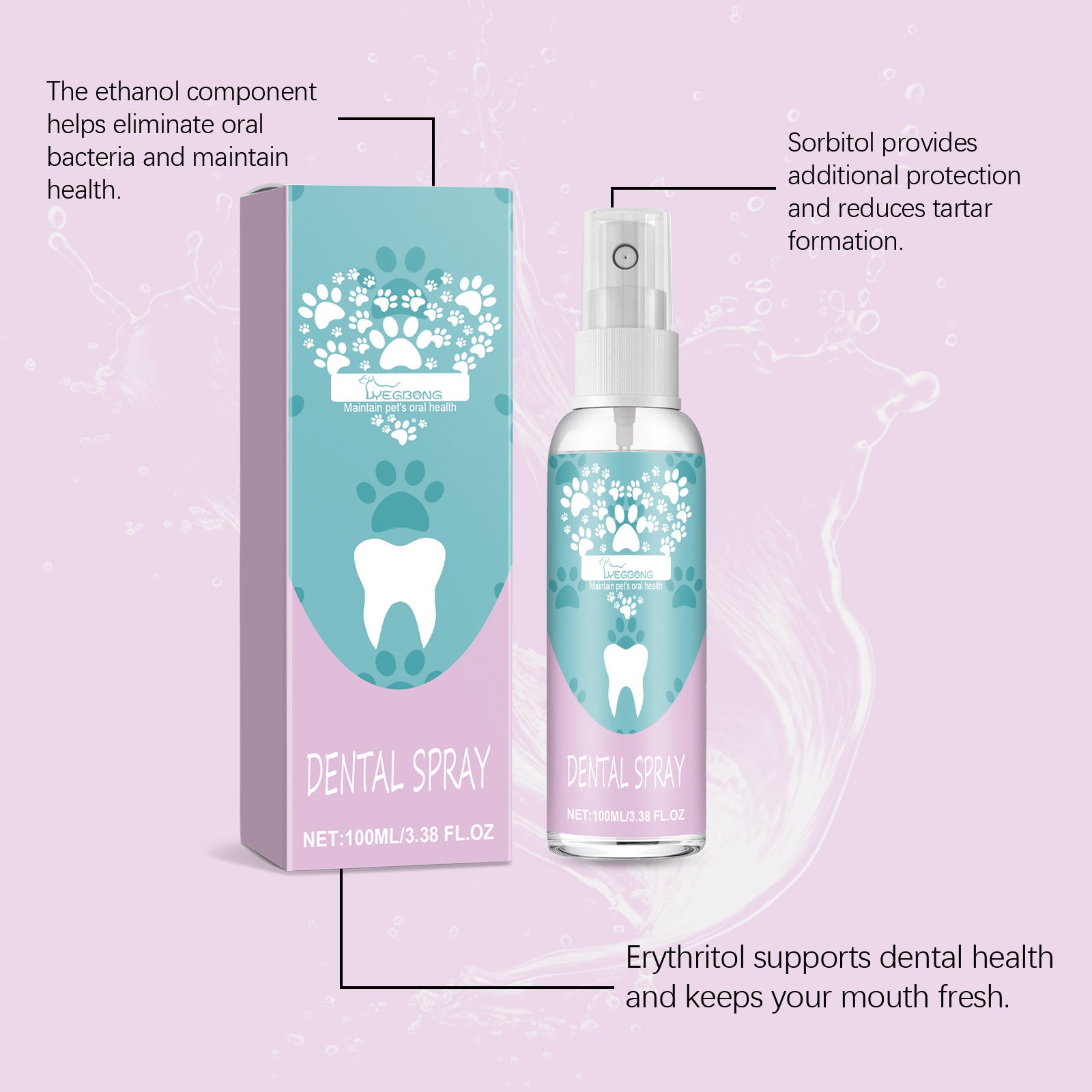 Pet Teeth Spray - Healthy & Clean Pet Mouth